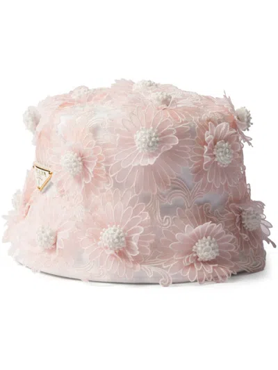 PRADA GUIPURE-LACE BUCKET HAT