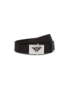 Prada Triangle Logo Buckle Belt In Black