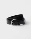 Prada Leather Belt In Black