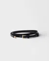 Prada Leather Belt In Black