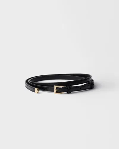 Prada Gürtel Aus Leder In Black