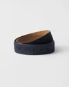 Prada Suede Belt Strap In Blue