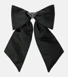 Prada Brass Hair Clip With Maxi Bow Design In Schwarz