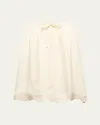 Prada Ivory Silk Skirt In F0032 Vaniglia