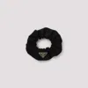 Prada Triangle Logo Enamel Scrunchie