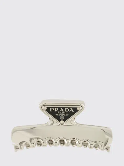 Prada Hair Accessory Woman  In Silver