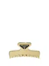 Prada Triangular Claw Clip Hair Accessory In Gold