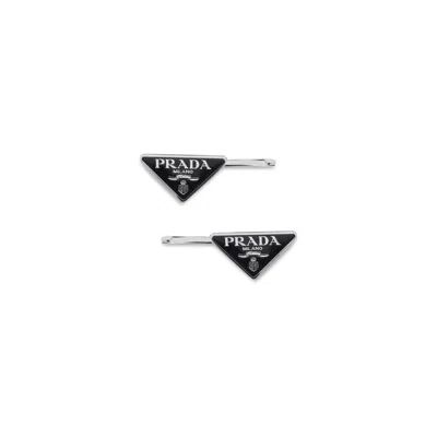 Prada Hair Clip In Black