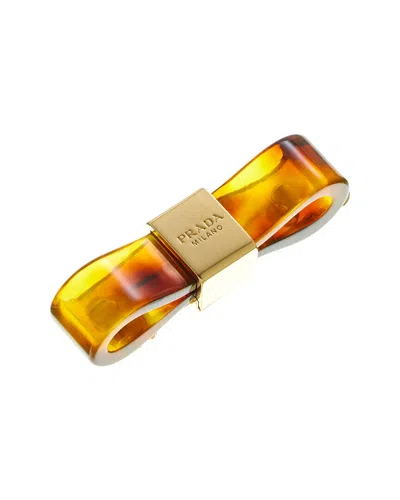 Prada Hair Clip In Brown