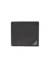 Prada Half-fold Logo Wallet In Black