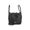 Prada Triangle Logo Calf Leather Top Handle Bag