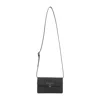 Prada Mini Bag With Triangle Logo In Saffiano Leather In Black