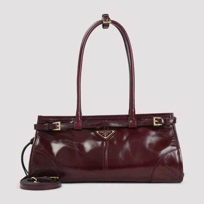 Prada Handbag In Burgundy