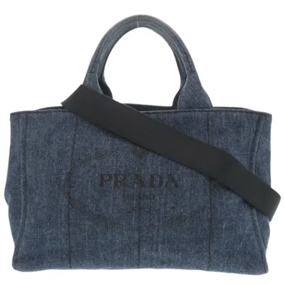 Pre-owned Prada Handbag Shoulder Bag Tote Bag () In Blue