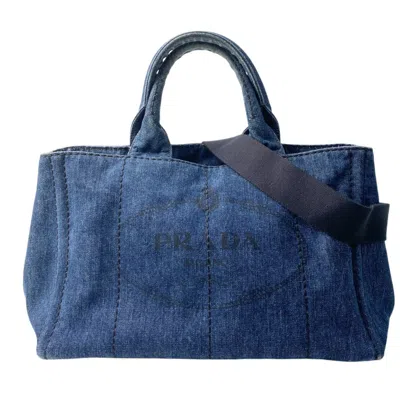 Pre-owned Prada Handbag Shoulder Bag Tote Bag () In Blue