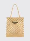 Prada Straw Handbag In Pink