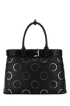 Prada Black Buckle Large Satchel