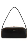 Prada Women Black Leather Shoulder Bag