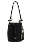 Prada Mini Bucket Bag With Braided Handle And Knitted Texture