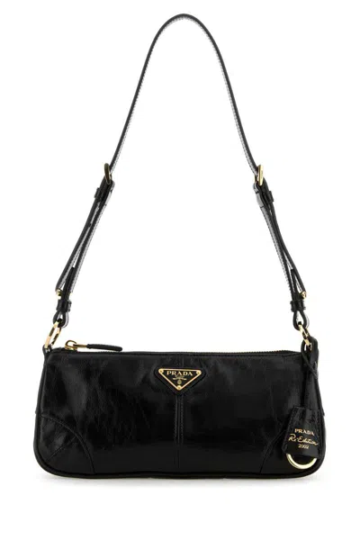 Prada Re Edition 2002 Medium Leather Shoulder Bag In Brown