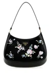 Prada Black Leather Cleo Shoulder Bag In Black
