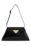 Prada Leather Shoulder Bag Adjustable Straps In Black