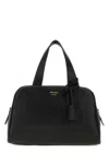 Prada Black Leather Handbag In Black
