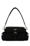 Prada Explore Large Re-nylon Shoulder With Flap Bags In Black