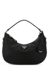 Prada Structured Shoulder Bag Featuring Top Handle In Black