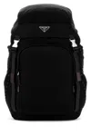 Prada Black Speedrock Backpack In Black