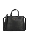 Prada Small Logo Leather Top Handle Bag In Black