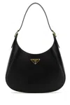Prada Structured Black Shoulder Bag With Aesthetic In Black