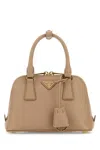 Prada Promenade Saffiano Mini Bag In Brown
