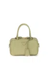 Prada Leather Handbag In Green