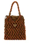 Prada Two-tone Mesh Handbag In Multi
