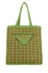 Prada Two-tone Raffia Shopping Bag In Multi