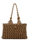 Prada Dual Color Mesh Tote Bag In Multi