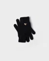 Prada Triangle-logo Gloves In Black
