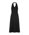 Prada Hanging Neck Sleeveless Cashmere Dress In Black