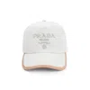 Prada Baseball Hat With Adjustable Strap And Contrast Trim