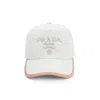 Prada Baseball Hat With Adjustable Strap And Contrast Trim