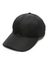 Prada Nylon Baseball Cap 6-panel Construction In Black