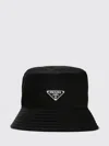 Prada Shearling Bucket Hat In Black