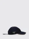 Prada Enamel-logo Wool-felt Cap In Black