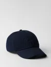 Prada Drill Baseball Cap In Blue