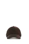 Prada Baseball Cap Cotton Curved Brim In Brown