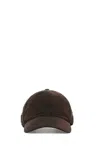 Prada Baseball Cap Cotton Curved Brim In Brown