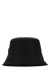 Prada Men Black Nylon Hat In Black