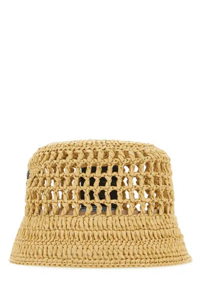 Prada Hats And Headbands In Gold