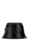 Prada Patent Leather Bucket Hat In Black
